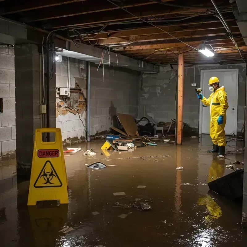 Flooded Basement Electrical Hazard in Lambert, MS Property